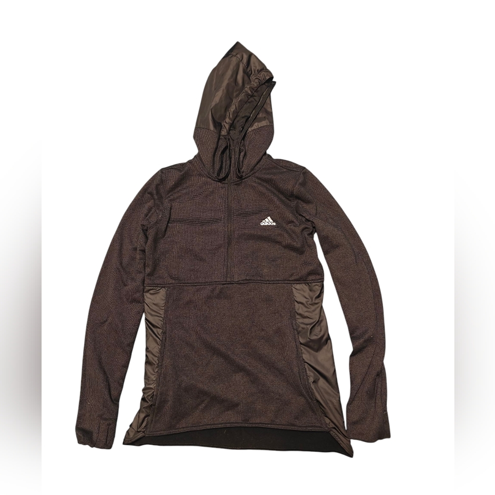 Adidas Women's  Climawarm Quarter- Zip Transition Black Hoodie Size S